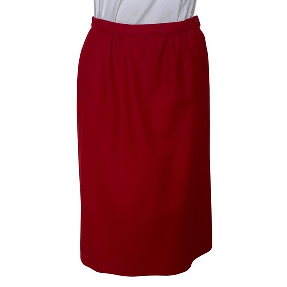 Pendleton Vintage Red Pencil Skirt, 100% Virgin Wool Lined Women’s Size 10 - Picture 2 of 10
